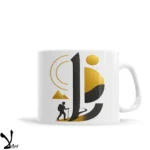 Elife Yolculuk Yapan Adam Baskılı Kupa