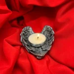 Gümüş Renk Kanat Figür Mumluk